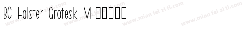 BC Falster Grotesk M字体转换